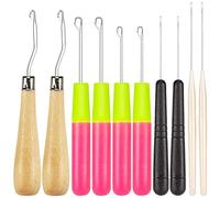 Ferleiss Gancio per uncinetto piegato, include un gancio in legno piegato in plastica, per realizzare e capelli