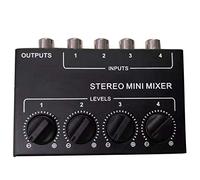 Ferleiss Mini Stereo Rca 4 Canali Miscelatore Passivo Mixer Dispenser Stereo per e Studio