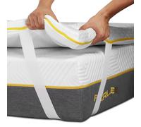 Ferlex - Topper matrimoniale 140x190 cm | Topper memory foam filo freddo | Spessore 5 cm | Doppio lato invierno - estate | Coprimaterasso traspirante e sfoderabile