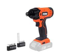 FERM - AX-Power Wireless Impact Driver - 20 V - Con 10 accessori - Batteria e caricatore Ex or FX-Power and AX Power Range - FX -Orange - 150 NM