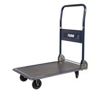 FERM Carrello a piattaforma Mass. 150Kg - Pieghevole - Superficie in gomma e Bordi di Gomma