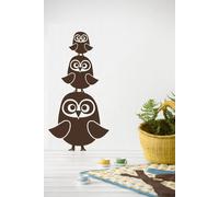 Ferm Living Adesivo murale three owls - Brown