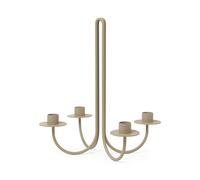 ferm LIVING Candeliere Sway, beige, altezza 30 cm, ferro ferm LIVING