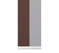 Ferm Living Carta da parati Thick Lines - Bordeaux/ Grey