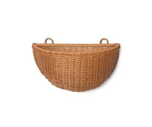 Ferm Living Cesto da Parete in Vimini Rattan 2 Pz.