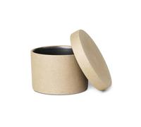 ferm LIVING Contenitore Bon, altezza 6,5 cm, beige, porcellana ferm LIVING
