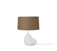 Ferm Living Hebe Lampada Da Tavolo Piccolo Bianco M. Paralume Marrone
