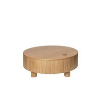Ferm Living Olles Tavolino Con Contenitore Ø80 Rovere Naturale