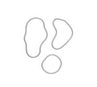 Ferm Living Pond Coaster Set di 3 in Alluminio