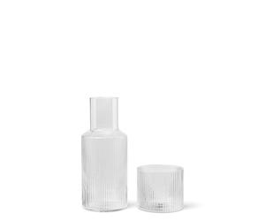 Ferm Living Ripple Caraffa Piccolo Set Trasparente