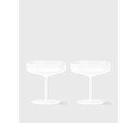 Ferm LIVING Ripple ChampagneSaucers-Setof2-Frosted men Kitchen- & Tableware white in taglia:ONE SIZE