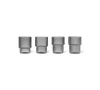 Ferm Living Ripple Glass Piccolo 6ml Set di 4 Fumé