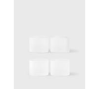 Ferm LIVING Ripple Low Glasses - Set of 4 men Home deco white in taglia:ONE SIZE