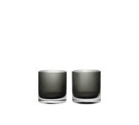 Ferm Living Ripple Tumbler Glass 25cl Set di 2 Grigio Fumé