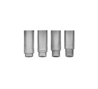 Ferm LIVING Ripple Long Drink Glasses - Set of 4 men Tableware grey in taglia:ONE SIZE