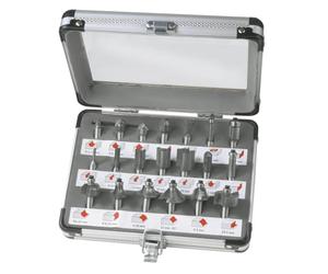 FERM Set di 20 frese adatti a vari marchi di fresatrici con alberi con diametro 8 mm