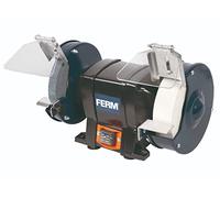 FERM Smerigliatrice|Molatrice da banco 250W 150mm - Include 2 mole, parascintille, poggiamano e occhiali di sicurezza