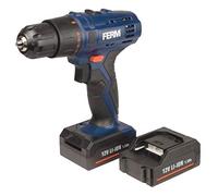 FERM Trapano a batteria/Trapano avvitatore a batteria da 12V - 1,5Ah - con luce di lavoro a LED e pratica custodia