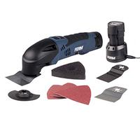 FERM Utensile Multifunzione a Li-Ion Batteria - 12V/1.5Ah - Con 8 Accessori - Velocità variable - Custodia Robusta