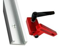 Ferma binario a T in lega di alluminio e troncatrice, dispositivo di scorrimento a T per la lavorazione del legno, compatibile con viti a T e morsetto ad azione rapida