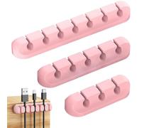 Ferma Cavi Adesivi 3 Pezzi Organizer a Clip per Cavo, Gestione del Cavo, Fermacavi Multifunzione Adesivo, Organizzatore Supporto per Cavi per TV PC Casa Ufficio