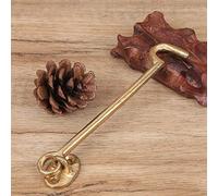 Ferma Finestra, gancio antivento in ottone puro rame cinese antico porta finestra di sicurezza gancio per soggiorno per finestra porta scorrevole camera da letto(Ottone)