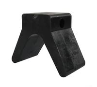 Ferma in gomma a forma di V per rimorchio, larghezza di montaggio 5,1 cm, adatto per yacht e kayak, offre un'efficace protezione dagli urti durante il trasporto di barche (2 pezzi)