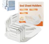 Ferma Lenzuola Con 2 Strisce Di Blocco, Feeler Del Foglio Da Letto Per Impieghi Pesanti, Mantieni I Fogli Fermi, Per Materasso Per Tutte Le Dimensioni, Coperte, Biancheria Da Letto (Bianco, 4pcs)