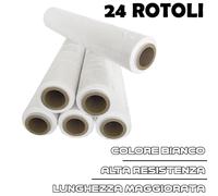 FERMA PALLET ROTOLO FILM ESTENSIBILE PELLICOLA BIANCA BIANCO COPRENTE