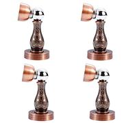 ferma porta, 4pcs,Fermaporta magnetico anticollisione Supporto for porta in metallo Fermaporta con chiusura morbida, fermaporta for montaggio a parete for casa, ufficio