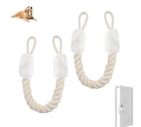 Ferma Porta da Maniglia,60cm Corda Cotone per Maniglia Porta,Cordoni per Porte di Sicurezza,Fermaporta a Cordoncino,Antipizzicamento,Anticollisione,Facile Usare per Bambini e Animali Domestici,2 Pezzi