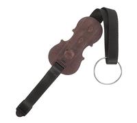 Ferma Puntale per Violoncello in Legno Antiscivolo Anello Metallico | Cuscinetto per Violoncello Antiscivolo, Design in Legno Color Caffè, per Esibizioni All'aperto