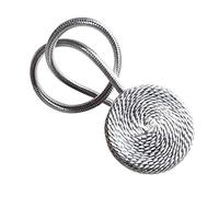 Ferma Tende 2 Pezzi Breve Breccia Intrecciata Tenda Tenda Fibbia Europa in Stile Magnete Tende for Tende magnetiche Tenda for Tende Accessori for Tende Fermatenda (Color : Gray)