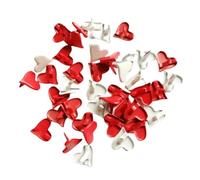 Fermacampioni Metal Heart Shaped Brads | 200Pcs Embellishment Decorative Fasteners Scrapbook Crafts(Mixed Color)