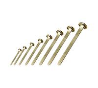 Fermacampioni ottonati n. 6, Confezione da 100, Fermacampioni ottonati mm.27