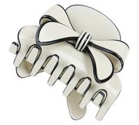 Fermacapelli a Fiocco in Acetato Beige per Raccolti e code | Stile Elegante e Raffinato, Adatto a Chioma Folti o Sottili, per Lavaggio Viso e Preparazione Cucina