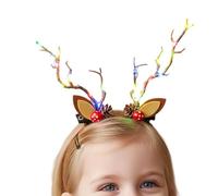 Fermacapelli A Forma Di Renna,Copricapo Di Natale Illuminato,Fermagli Per Capelli Per Travestimenti - Per Fotografia Eventi A Tema Spettacoli Foto Famiglia Recita Scolastica Festa Invernale Bambini E