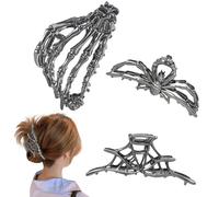 Fermacapelli ad Artiglio per Halloween - Fermagli Capelli Forte Presa | 3 Pezzi Fermagli Per Capelli Per Ragazze Scuola Università Viaggio Palestra Spettacoli Danza Concerti