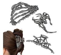 Fermacapelli Artiglio Halloween,Fermagli Per Capelli Lunghi | 3 Pezzi Barrette Portatili Di Halloween Per Donne Ragazze Signore Mogli Appassionati Di Fitness Viaggio Scuola Ballo Concerti