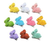 Fermacapelli Coniglietto - 10 Pezzi Idee Regalo Pasquali | per Capelli Peluche - Per Bambine Ragazze e Donne