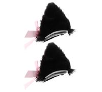 Fermacapelli Orecchie Gatto Bambina, Clips Chioma Cosplay Nero