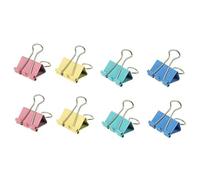 Fermacarte, Clip Multiuso in Metallo Foldback Clip Morsetti di Carta Clip Cravatta Ufficio di Cancelleria Pinze, per Office Home (Color, 8 PCS X 41 MM)