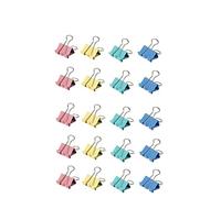 Fermacarte, Clip Multiuso in Metallo Foldback Clip Morsetti di Carta Cravatta Ufficio di Cancelleria Pinze, per Office Home (Color, 24 PCS X 41 MM)