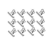 Fermacarte, Clip Multiuso in Metallo, Pinze Multiuso, Clip del Raccoglitore, Ufficio di Cancelleria Pinze, per Ufficio, Scuola e Famiglia (Moderno, 12 pz x 50mm)