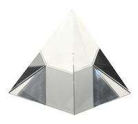 Fermacarte Con Prisma A Piramide In Cristallo Trasparente Da 100 Mm Per