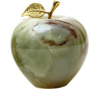 , Fermacarte in Onice Verde a Forma Di Mela, Da 7,6 Cm, Fatto a Mano, Decorazion