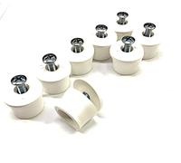 Fermacarte per tapparelle, 40 mm / 28 mm / 13 mm chiuso - Protezione contro insetti / vespe, bianco o grigio incl. vite e disco (4 paia da 13 mm (15 mm) bianco aperto)