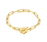 Fermacarte Stile Catena Bracciale Acciaio Inox Placcato Oro Moda Gioielli Wear