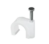 Fermacavi Muro Clip for cavi in filo di acciaio tondo, plastica(5mm 100 tablets/bag)