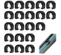 Fermacavi per bicicletta, 20 PCS Cavo bicicletta C-Clip Cavi del freno per biciclette Tubo flessibile bici Clip di filo per linee di freno Mtb Bike Road Bicycle (nero)